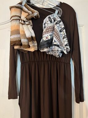 2 Piece Abaya & Scarf Set